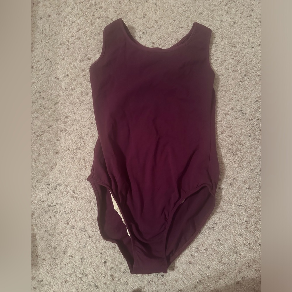 Deep purple ballet leotard